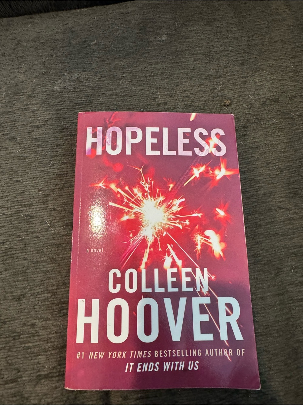 Hopeless by Colleen Hoover - Pink/Red Cover Paperback
